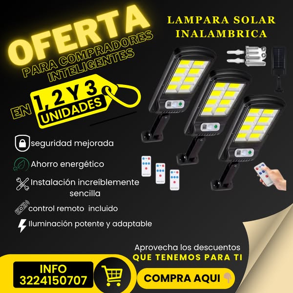 🎁 PROMO 2x1 - LumiMax® 180W Reflector Solar para Exteriores